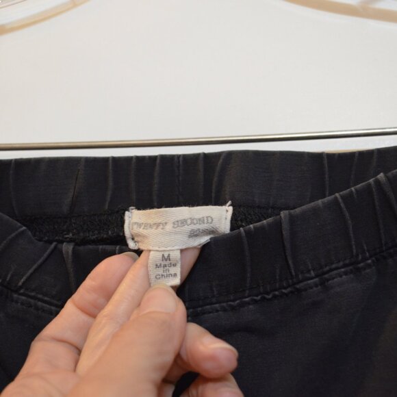 TWENTY SECOND 22nd Black Stretchy Cotton-Spandex Back Pockets Pants Girls' M - Picture 5 of 8